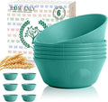 Wheat Straw Bowl Sets of 6-36oz Cereal Bowls, Microwave and Dishwasher Safe by HOMIENLY