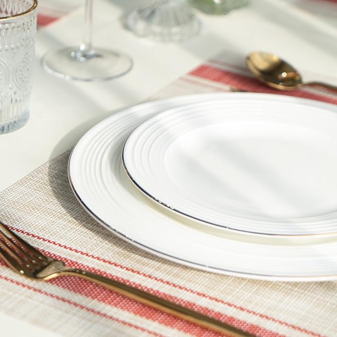 Placemats Set of 8 Vinyl/Plastic Woven Place Mats - Image 7