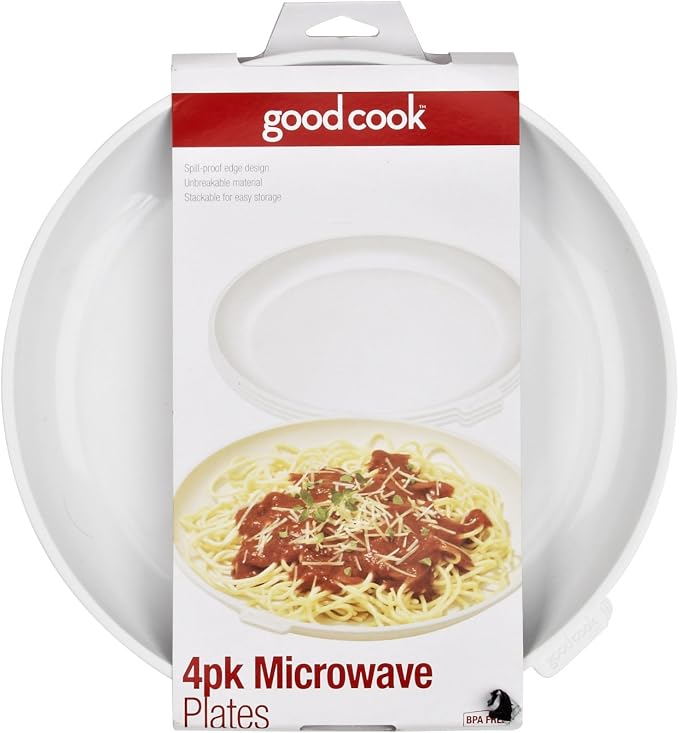 GoodCook Everyday Microwave Plates Stay-Cool Stackable Lightweight Design - Image 2