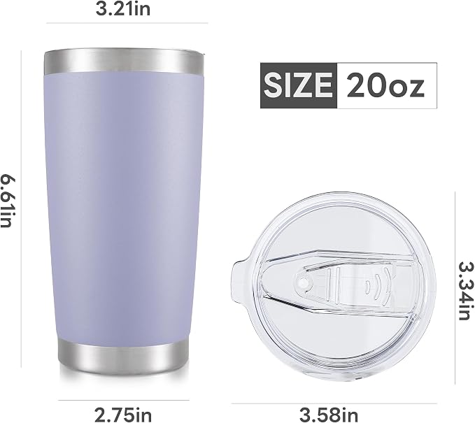 20 oz Tumbler with Lid Stainless Steel Insulated Tumblers Bulk Cups Mug | - Image 7