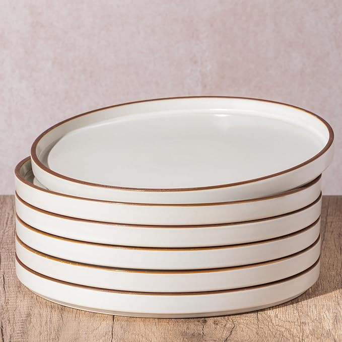 LERATIO Ceramic Dinner Plates Set of 6, 10.25 inch Large ceramic plates | by LeRatio