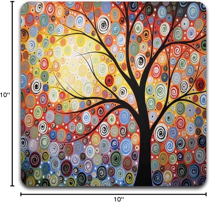 Color Tree of Life Square Coaster Set - Image 7