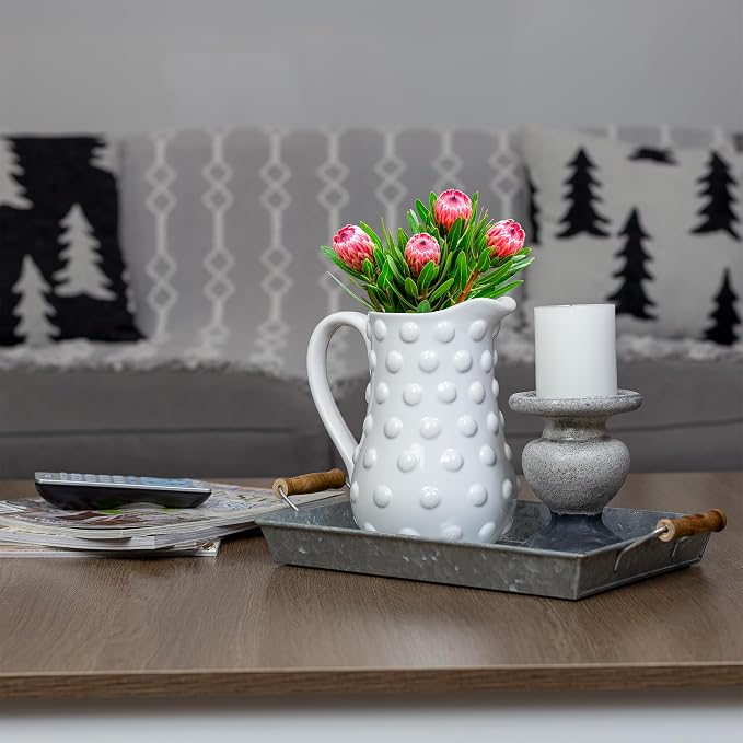 AuldHome Design Galvanized Farmhouse Trays; Farmhouse Decor Rectangular Trays - Image 3