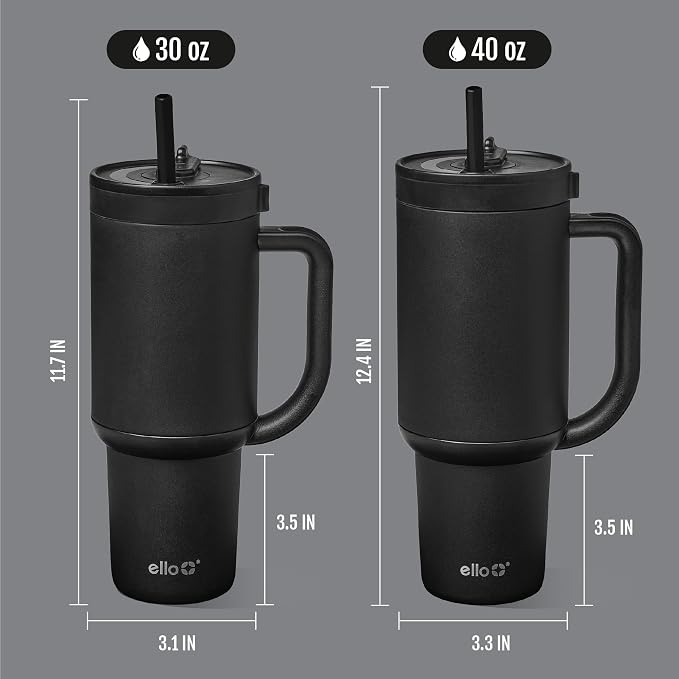 Ello Oasis 30oz Tumbler with Handle & Retracting Straw | Reusable Insulated - Image 8