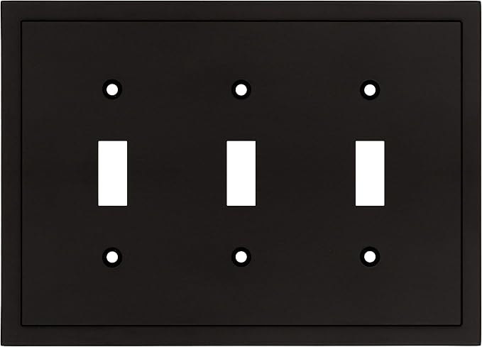 Modern Edge Decorative Wall Plate Switch Plate Outlet Cover, Durable Solid Zinc by HenneBery