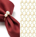 Sliner 48 Pcs Pearl Napkin Rings by Sliner