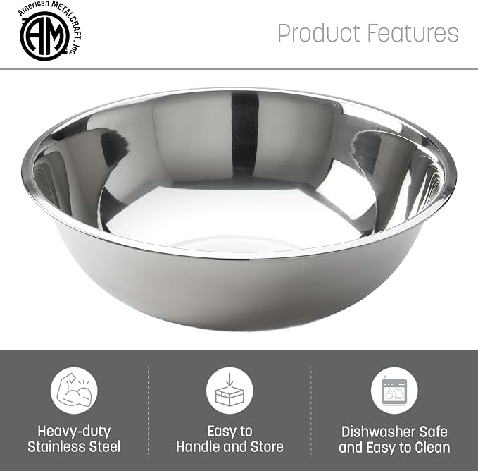 American Metalcraft 2 qt Stainless Steel Mixing Bowl - Image 3