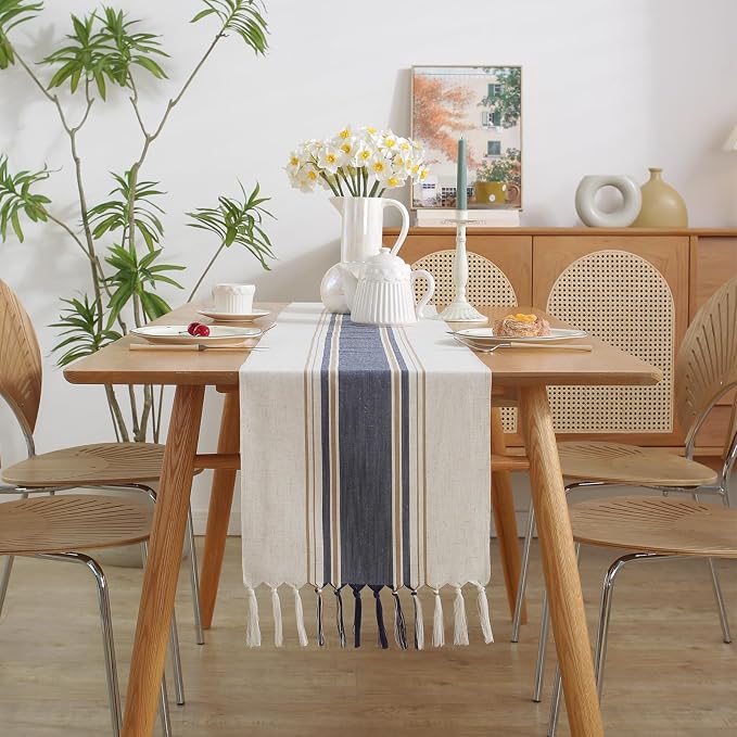 Blue Table Runner 108 Inches Long - Image 3
