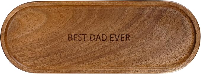 Best Dad Ever Wooden Tray, Wood Serving Tray Decorative Tray by TJPOP