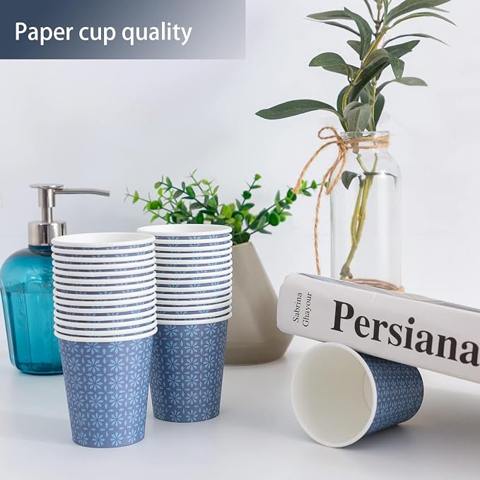 Clawsoff 600 Pack 3 oz Paper Cups Disposable Bathroom Mouthwash Cups Navy | - Image 3