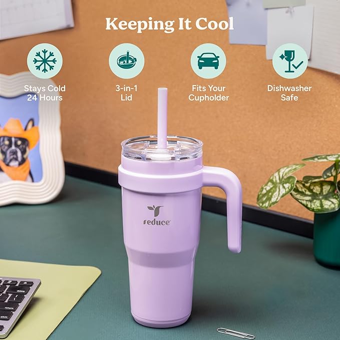 REDUCE 24oz Stainless Steel Tumbler w/Handle - Image 3