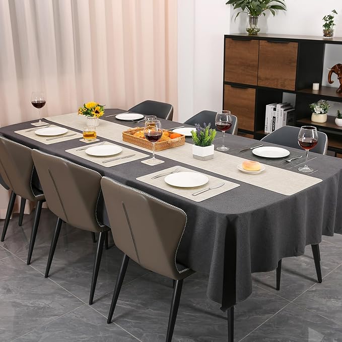 Table Runners 72 Inch Long, Dual-Sided Faux Leather Table Runner | Waterproof - Image 6