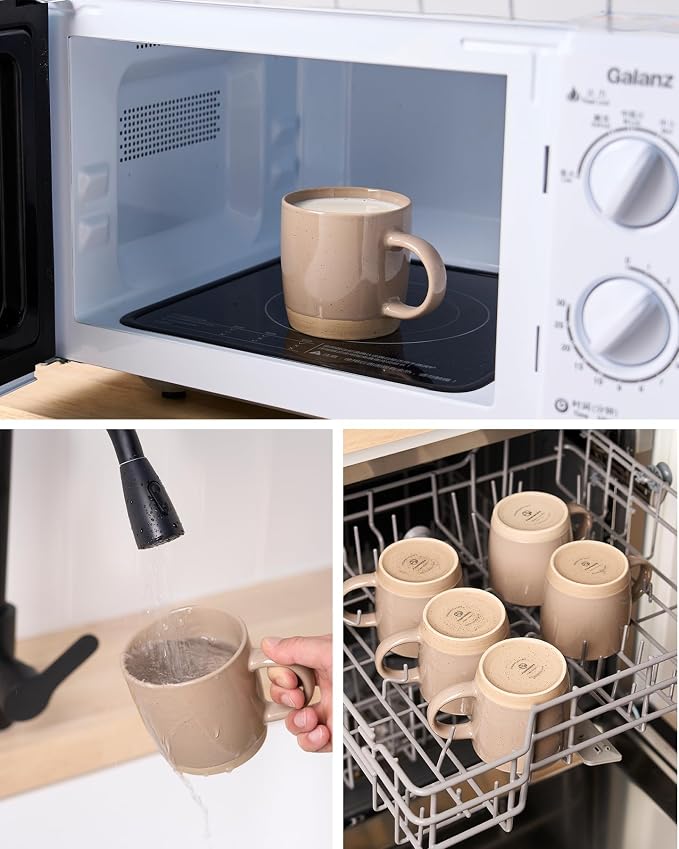 famiware Coffee Mugs for 8, 13 oz Mug Set, Dringking Cup - Image 5