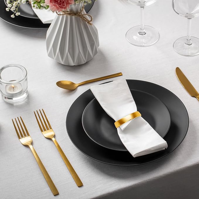 50 Pcs Gold Napkin Rings, Matte Gold Semicircle Thanksgiving Napkin Rings - Image 7