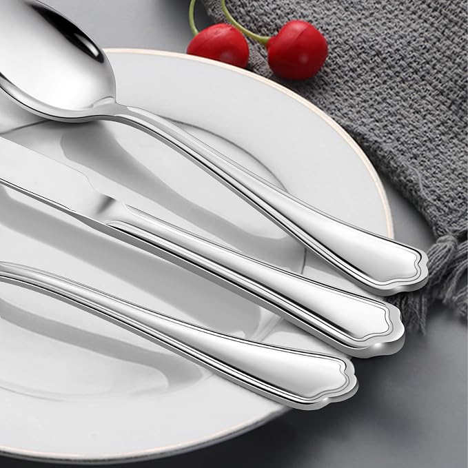 LIANYU 30-Piece Silverware Set for 6, Stainless Steel Flatware Cutlery | Eating - Image 4