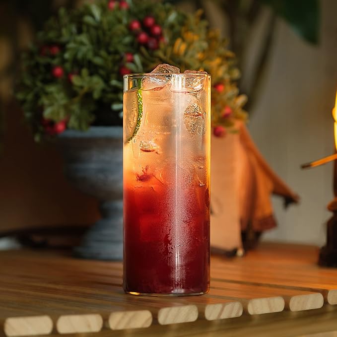 LUXU Drinking Glasses 12 oz, Water Glasses, Mojito Glass Cups, Bar Glassware - Image 3