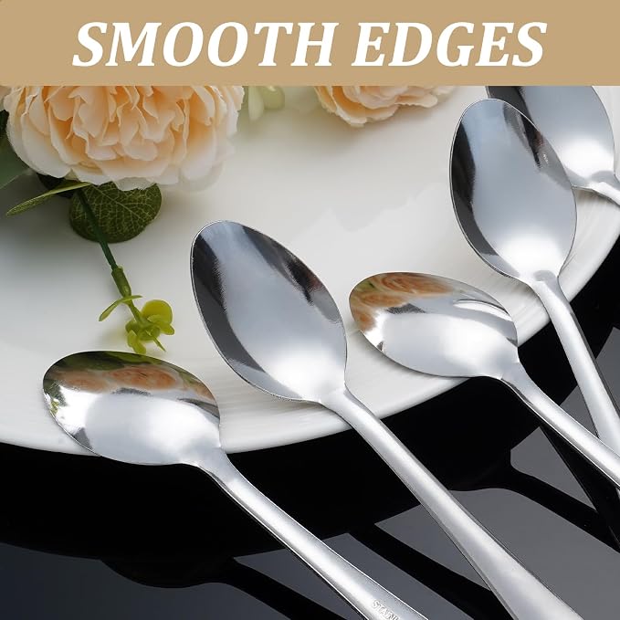 Windsor 120-Pcs Stainless Steel Dinner Spoons, Metal Spoons - Image 6