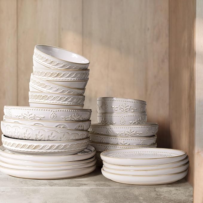 Pasta Bowls, 50oz Large Salad Serving Bowls, 9.75'' Plates Bowls Set of 4 - Image 8