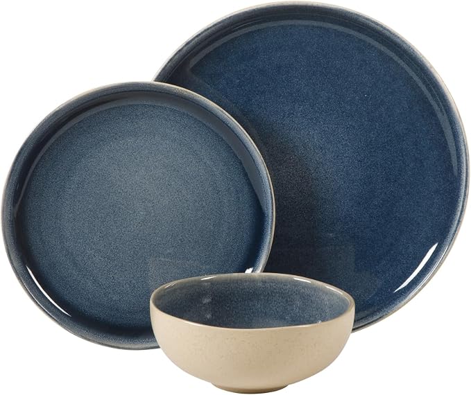 Gibson Elite Manila Bay 12-Piece Stoneware Dinnerware Set, Service - Image 7