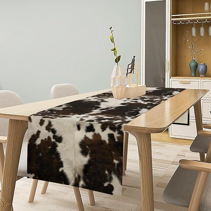 Cow Print Table Runner, 13x70 Inch - Image 2