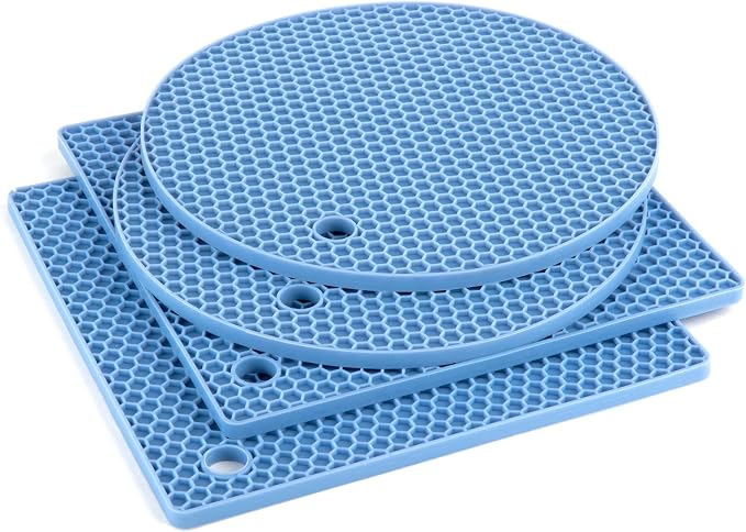 4 Pack Trivets for Hot Dishes | Hot Pads for Kitchen, Silicone Pot Holders for by Joyhalo