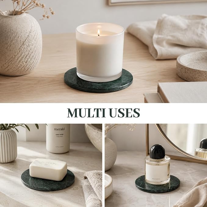 Marble Coasters, Round Modern Coaster Set of 8 - Image 7