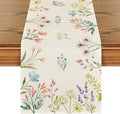 Artoid Mode Flowers Floral Summer Table Runner, Seasonal Spring Fall Kitchen by ArtoidMode