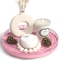 Oroyutor 9-Inch Oak Lazy Susan Decorative Tray, toiletries and decor on kitchen by Oroyutor