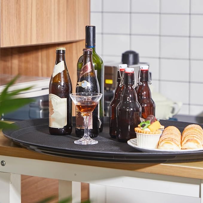 FillTouch 2 Pcs Restaurant Serving Trays PP Plastic Non Slip Rubber Lined Large - Image 7