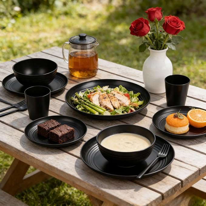 Wheat Straw Dinnerware Sets, Plates and Bowls Set, Dish Sets - Image 3