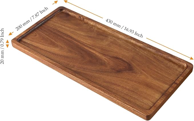 MUKCHAP 4 Pack Wood Serving Platters - Image 2