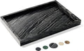 Natural Marble Tray for Bathroom, Genuine Ancient Wood Grain Marble Vanity Tray by YMXYJM