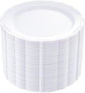 DaYammi 60PCS White Plastic Plates, Heavy Duty White Disposable Premium 7.5inch by DaYammiwillaccompanyyou