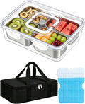Snackle Box Container, Stainless Steel Divided Serving Tray by kidinit