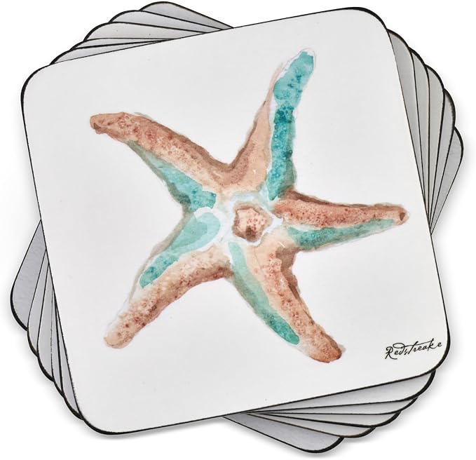Pimpernel Coastal Shore Coasters, Cork-Backed Drink Mats by Pimpernel