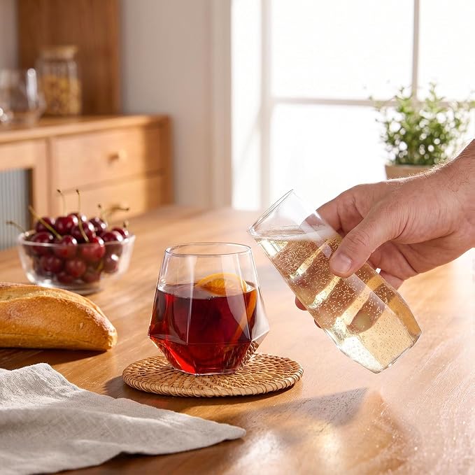 BESTSTAR 48 Pack Clear Plastic Wine Glasses Set BPA-Free Shatterproof | 24 9 OZ - Image 2
