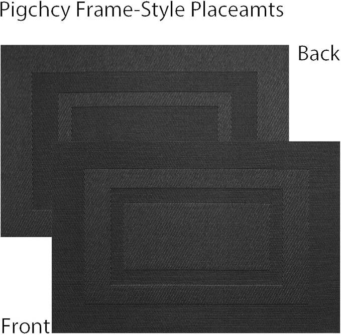 PIGCHCY Placemats, Washable Woven Vinyl Durable Placemats - Image 3