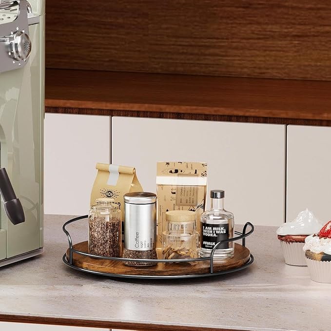 LAMU Lazy Susan Organizer, Table Top, Countertop, Spice Organization, 1 Pack - Image 2