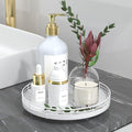 Oroyutor 9-Inch Oak Lazy Susan Vanity Tray, toiletries and decor on kitchen by Oroyutor