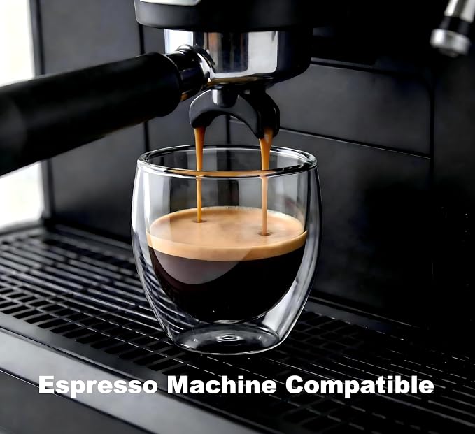 Double Walled Espresso Cups, 5oz Clear Expresso Mugs, Small Insulated Espresso - Image 3