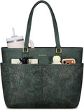 LOVEVOOK Work Tote Bags for Women, Embossed Retro Leather 17.3 Inch Laptop Bag by LOVEVOOK