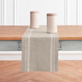 Solino Home 100% Pure Linen Table Runner, 14 x 144 in, French Stripe | Table by SolinoHome