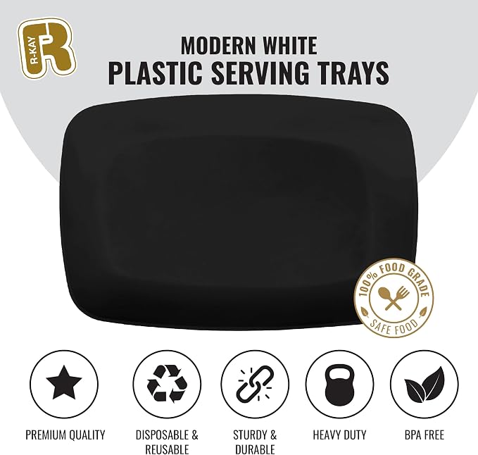 R-kay 6 Pack Plastic Serving Trays - Image 5