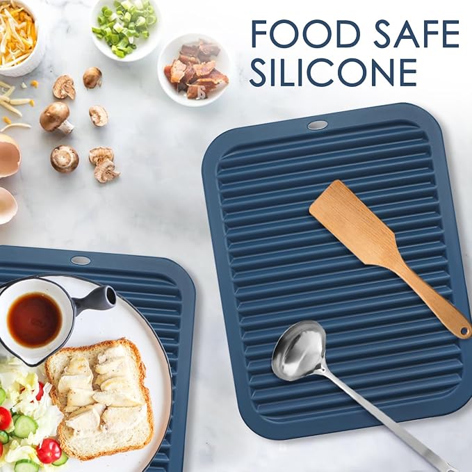 Silicone Mats for Kitchen Counter, 9x12'' Trivets for Hot Pots and Pans - Image 2