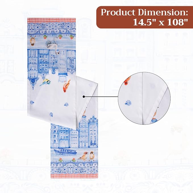Maison d' Hermine Table Runner 100% Cotton 14.50" x 108" | Table Runners 108 - Image 7