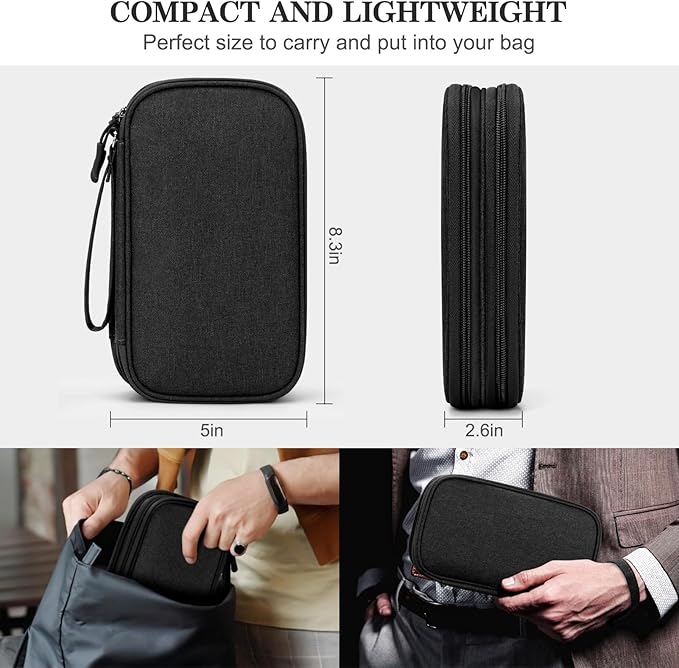 FYY Electronic Organizer, Travel Tech Pouch Bag, Waterproof, Double Layers - Image 2