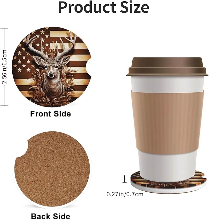 Car Coasters for Cup Holder 2 Pack - Image 3