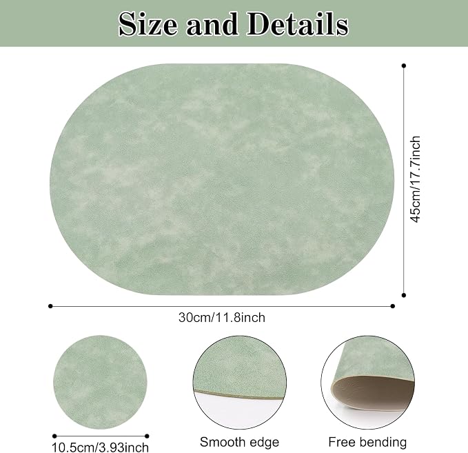 Faux Leather Placemats Set of 4 - Image 2