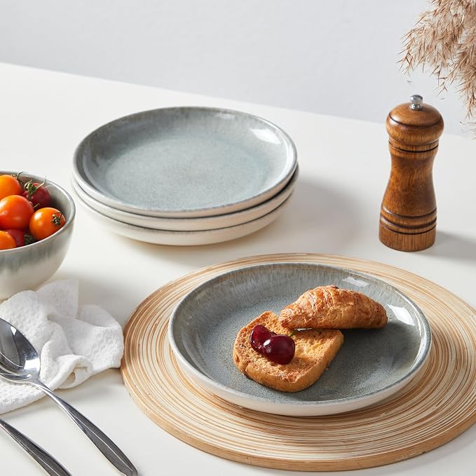 Ceramic Dinnerware Sets for 6, 18 Pieces Stoneware Plates and Bowls Sets - Image 6