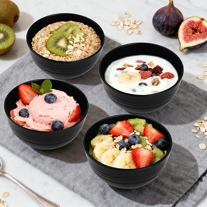 Wheat Straw Small Bowls Set of 6, Unbreakable 10 OZ Mini Dessert Bowls - Image 3